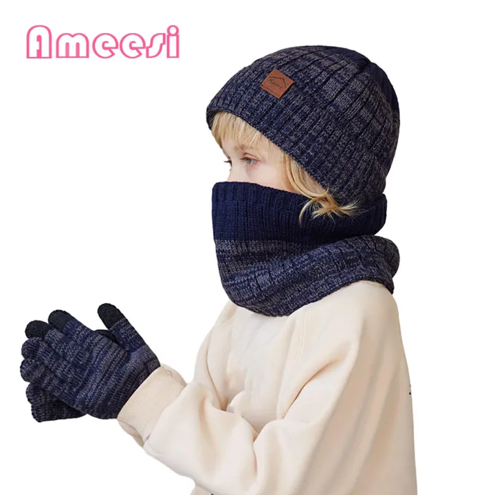 Kids%20Hat%20Scarf%20Gloves%20Set%20Cozy%203-piece%20Kids%20Winter%20Hat%20Scarf%20Gloves%20Set%20Warm%20Windproof%20Unisex%20Children%20Beanie%20Gloves%20Neck%20Warmer%20Set%20Girls%20Boys%20Beanie%20Scarf%20Set%20-%20Image%203