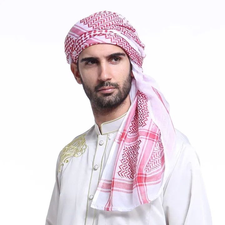 Muslim%20Hijab%20Scarf%20Men%20Islamic%20Shawls%20Headband%20Saudi%20Arab%20Dubai%20Traditional%20Islamic%20Accessories%20Male%20Headscarf%20Prayer%20Wear%20-%20Image%203