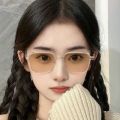 Fashion Large Frame Photochromic Glasses Men Women Unisex Color-changing Anti-blue Light Eyeglasses Flat Mirror Computer Goggles.