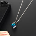 Carat Women Square Rhinestone Pendant Necklace Ear Stud Earrings Party Jewelry Set. 