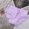 Soft Rib Milk-Silk Panty – Breathable Mid Waist Comfortable Underwear.