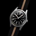 RDUNAE RA03 G10 34.5mm Retro Military Watch 316L Stainless Steel K1 Mineral Glass Luminous Sports Quartz Men Pilot Watch Men. 