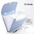 13 Grids Handheld File Folder Organ Box Bag Multi-function Organizer Storage Holder Office Document A4 Paper Folder.