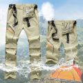 Men Spring Autumn Outdoor Lightweight Quick-drying Pants Men's Summer Thin Hiking Trousers Detachable Slim Stretch Pants.
