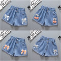 Spot children's clothing girls denim shorts 2024 new thin middle and large children boys wear short pants wholesale tide.