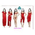 Fashionable 6 Part Nighty For Ladies - Elevate Your Nightwear with this Stylish and Comfortable Night Dress. 