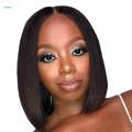 Short Bob Straight Hair Perm Dyeable Machine Made Soft Bob for Women. 