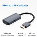 HDMI-Male Laptop To USB-C Female Monitor Adapter USB Type C 3.1 Input to HDMI-Compatible Output Converter 4K@60Hz USB C Adapter. 
