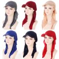 Muslim Hijab Turban Hat for Women Girls Baseball Cap Sun Hats Headscarf Scarf Cap Solid Color Fashion Women Soft Underscarves. 