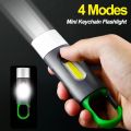 New Mini COB Keychain Flashlight Rechargeable Outdoor LED Camping Work Lights Torch.