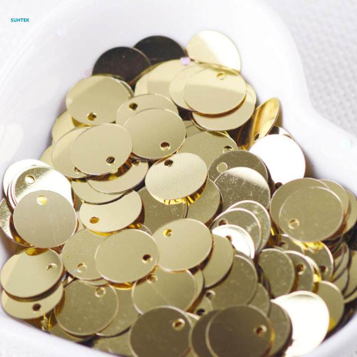 300Pcs 10mm Flat Round Loose Sequins DIY Decor Accessories Sequin Paillettes