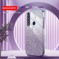 lthmy for Motorola Moto G8 PLUS case electroplating colorful soft glitter TPU cellphone cover luxury phone casing.