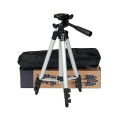 3110 Aluminum Alloy Tripod For Camera and Mobile - Silver and Black.