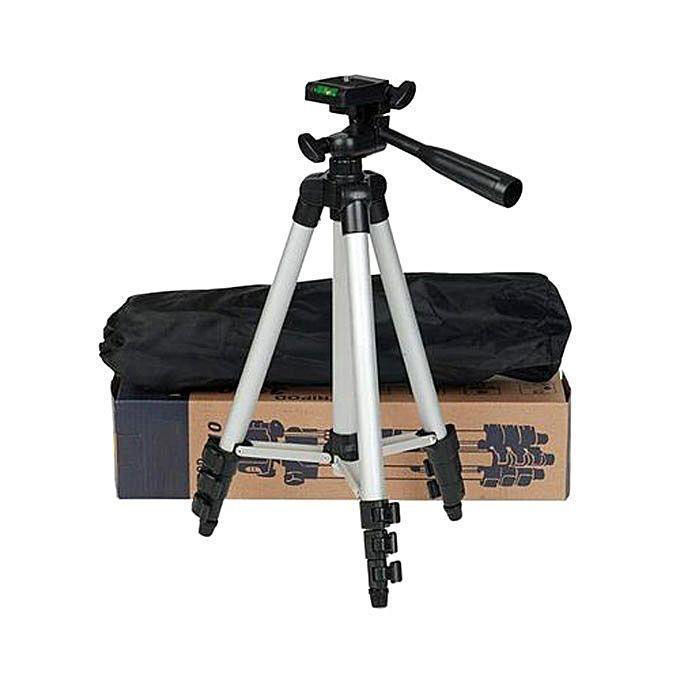 3110%20Aluminum%20Alloy%20Tripod%20For%20Camera%20and%20Mobile%20-%20Silver%20and%20Black%20-%20Image%202