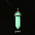 Glowing Necklace Pendant Bull-Et Hexagonal Chain Stone Luminous Necklace Night Fluorescence Glow In The Dark Gift - Necklace For Girls.