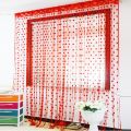 Pink  colour Love Heart Shaped Net Curtain/Porda. 