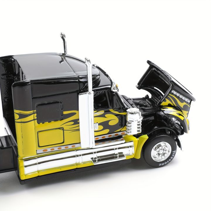 MAISTO Figure 1:64 International Lonestar Container Trailer Truck Transporter Simulation Alloy Trailer Car Model Toy Transport Vehicle Gift For Kids
