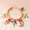 (New) anime Powerpuff Girls cute cartoon bracelet for women charm bangle bracelet kawaii cosplay jewelry accessories gift. 