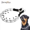 Benepaw Adjustable Prong Dog Training Collar Choke Pinch Collar With Comfort Tips For Medium Large Dogs German Shepherd Pitbull Silver. 