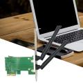 Wireless Wifi Network Card Mini PCIE To PCI-E 1X Desktop Adapter Accessories Antennas Computer Parts 2 Antennas Adapter. 