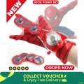 Spiderman Toys for Kids (4 Pcs Web Launcher Plastic Toys & Spiderman Gloves 1 Pcs with Wrist 1 Launcher Toys Set Special Birthday Gift for Boys and Girls). 
