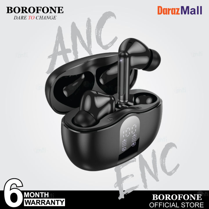 Borofone FQ3 Soulmate ANC+ENC Noise Reduction Wireless BT Headset TWS Earbuds(Black)
