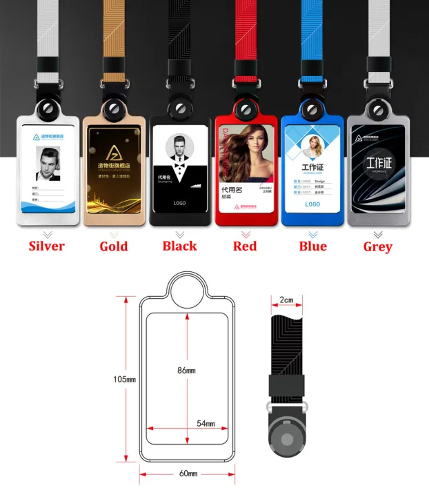 NEW%20Aluminium%20Alloy%20Vertical%20ID%20Card%20Holder%20Lanyard%20Gold%20Silver%20Card%20Holder%20Name%20Tag%20Badge%20Holder%20Business%20Office%20Supplies%20-%20Image%206