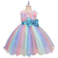 2024 New Girl's Princess Unicorn Puff Children's Dress.