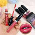 3Pcs/Set Diamond Glitter Liquid Lipstick Set Waterproof Long Lasting Red Black Lips Halloween Shimmer Lip Makeup Cosmetics.