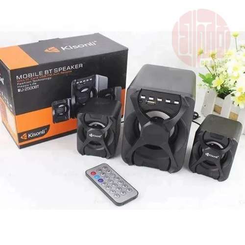 Kisonli U2500Bt Usb 2.1 Computer Bluetooth Speaker With Fm Tf Aux Remote Control 5Watt Speaker Linda