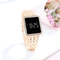 Rose Gold - Women's Elegant Digital Rectangular Watch.