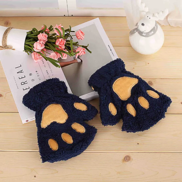 Cute%20Cat%20Claw%20Plush%20Mittens%20Fluffy%20Bear%20Gloves%20Costume%20Half%20Finger%20Party%20Gift-Cola%20Kids%20-%20Image%202
