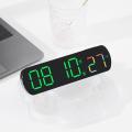 Modern Design LED Clock Easy-to-Set -Powered Wall-Mountable Digital Clock Compact Multifunctional Temperature Clock for Home Office Bedroom Accessory Travel Essential Student Gadget Cooking Timer. 