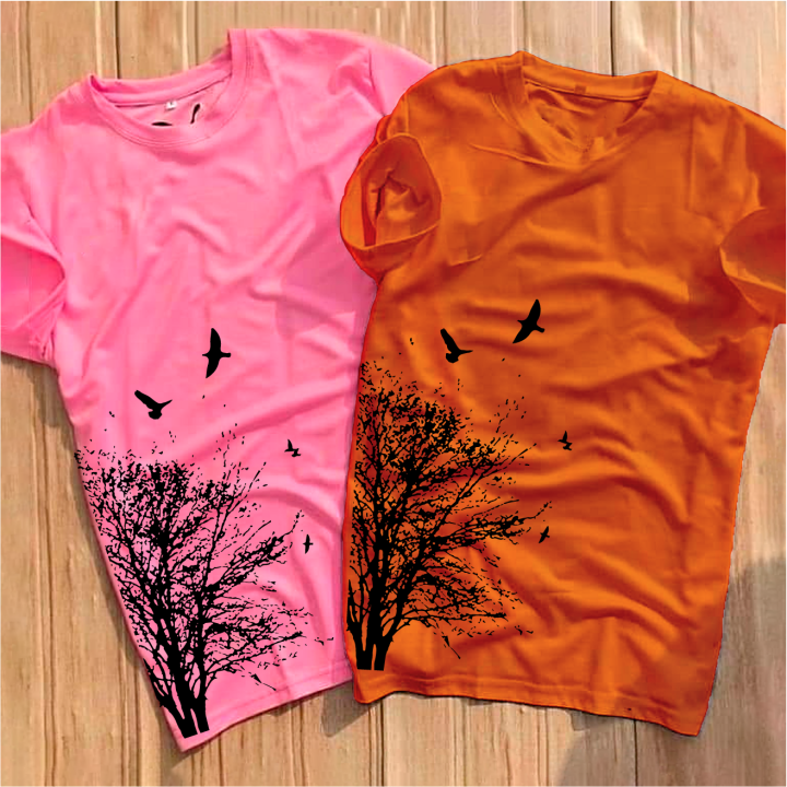 2PS%20Combo%20Pack//Jersey%20T-Shirts//Printed%20T-Shirts//Casual%20Tops%20For%20Men's//Black%20T-Shirts%20-%20Image%202