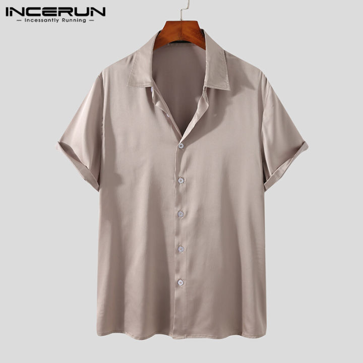 INCERUN%20Mens%20Stain%20Short%20Sleeve%20T%20Shirt%20Collared%20Button%20Down%20Formal%20Party%20Dress%20Tee%20Tops(Western%20Style)%20-%20Image%204