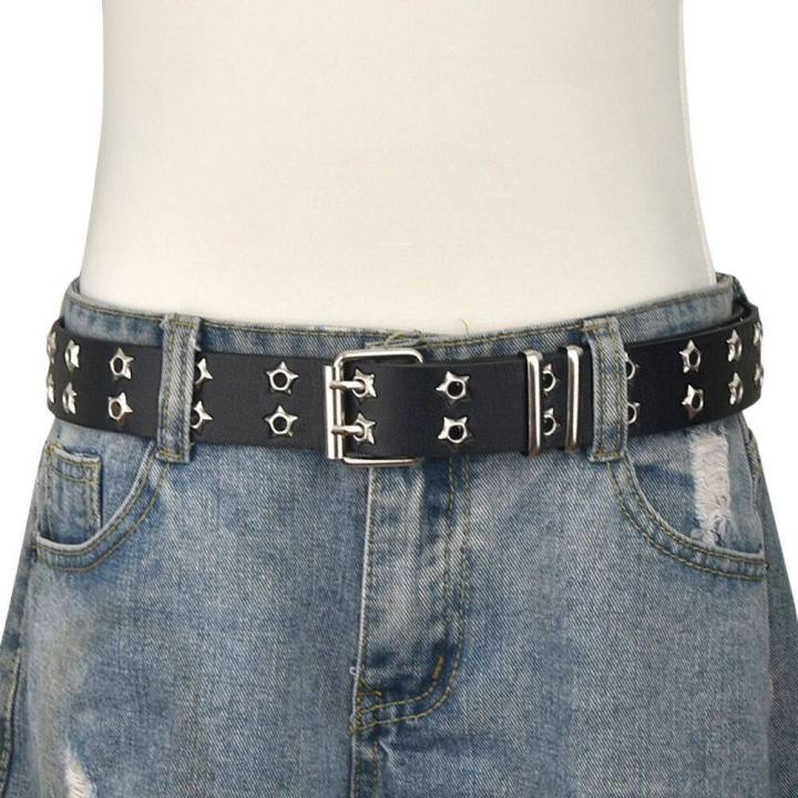 belt%20for%20women%20new%20%20sale%20y2k%20belt%20belt%20for%20women%20for%20pants%20Adjustable%20Trendy%20Wide%20Side%20For%20Man%20Star%20Hole%20Dresses%20Belt%20Accessories%20Waist%20Strap%20Double%20Grommet%20Hole%20Korean%20Waist%20Belts%20Women%20Waistband%20-%20Image%205