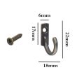 10PCS Small Antique Hooks Wall Hanger Curved Buckle Horn Lock Clasp Hook for Wooden Jewelry Box Hardware Home Coats Hat Clothes.
