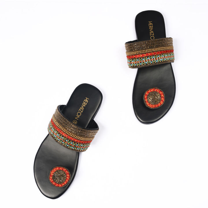 Lilaboti%20Handcrafted%20with%20beads%20Flat%20Sandal%20for%20Women%20Customized%20-%20Image%207