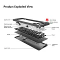 GamaKay LK67 Wired Bluetooth 2.4GHz Triple Mode Keyboard Customized Kit RGB Hot Swappable 65% Programmable Keyboard Kit PCB Mounting Plate Case with Rotate Button. 