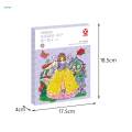 Colorful Watercolor Painting Book, Princess Theme Reusable Sticker Book, Removable Travel Sticker Book for Kids Birthday Party Supplies Awards. 