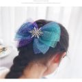 Hair Clips for Women, Snowflake Hair Accessories, Crystal Hair Ties Girls, Hairpins Blue Hair Scrunchies Headbands.
