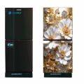 Flower Fridge Stickers | Double Door Fridge Stickers | Refrigerators Stickers with Self-Adhesive Stickers Easy to Apply (Size 60X 24)Inches. 