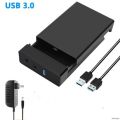 3.5 inch HDD External Case USB 3.0 to SATA External 3.5 Hard Drive Enclosure Disk for 3.5 SATA HDD External Storage Box with Aluminum Case (USB3.0-Black).