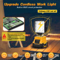 Portable 48W LED Work Light Cordless Work Light with 360° Adjustable Base Rechargeable LED Flood Light for DeWalt No Battery. 