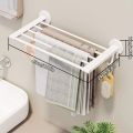 Multi Functional Nail Free Bathroom Storage Rack, Towel Rack, Sock Rack, Towel Rack, Slipper Rack. 