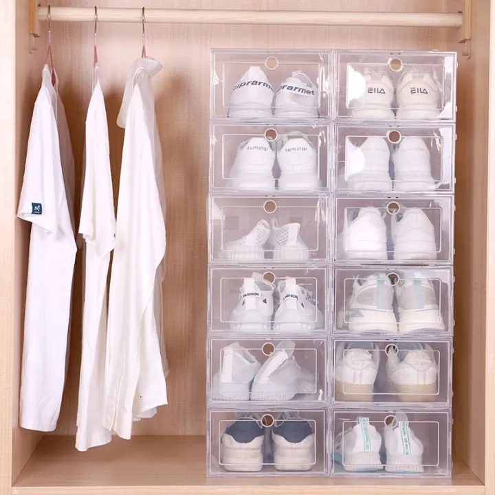 6pcs/Set%20Fold%20Plastic%20Shoes%20Case%20Thickened%20Transparent%20Drawer%20Case%20Plastic%20Shoe%20Boxes%20Stackable%20Box%20Shoe%20Organizer%20Shoebox%20-%20Image%203