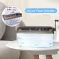 Office Paper Shredder Portable Manual Paper Shredder 3mm Strip Cut Home Office Stationery Tool with Transparent Window A4 Paper Hand Shredder for Documents Convenient Efficient. 