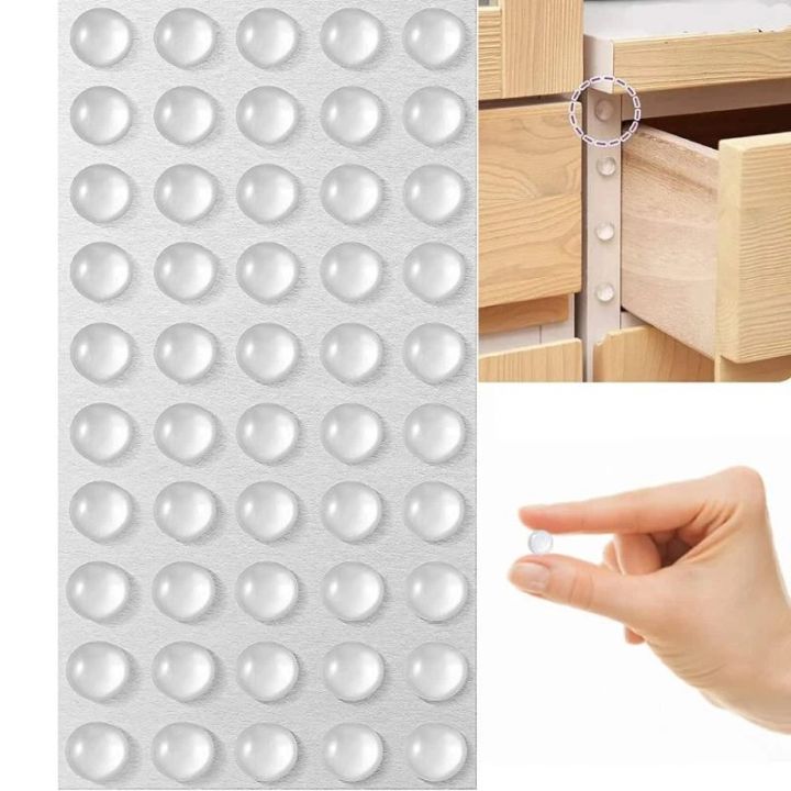 50Pcs/Set Self Adhesive Door Stopper Rubber Damper/Silicone Furniture Pads Protective Pads