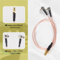 SMA Female to Y Type 2 X TS9 Male / CRC9 Male Pigtail Cable Gold.