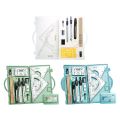 18Pcs Geometry Set Drawing Template Protractor Set with Shatterproof Storage Box Drawing Tools, Drafting Set Amour zii.